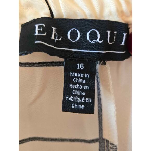 Eloquii Pull On Wide Leg Printer Dress Pants 16 - Picture 2 of 3